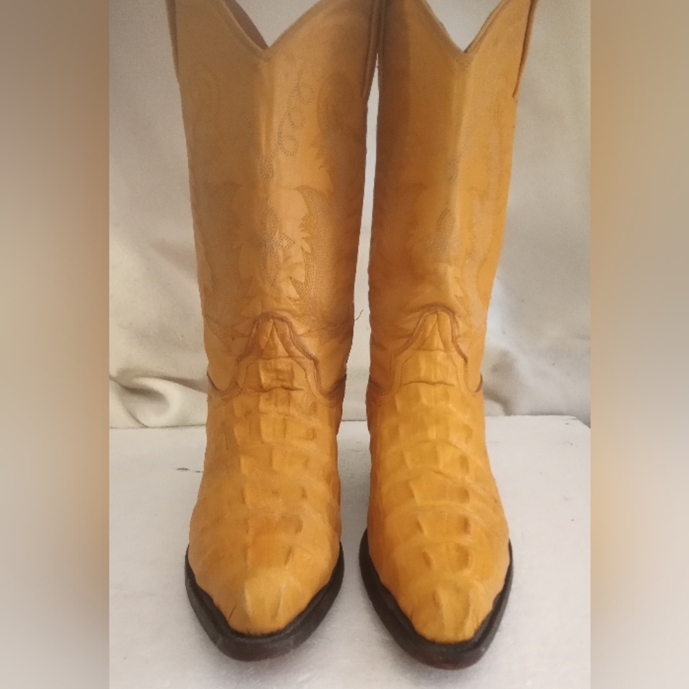 Men's CARRETA Leather Crocodile Print Western Boot Size-MEX 26.-USA-9-or 9.5
